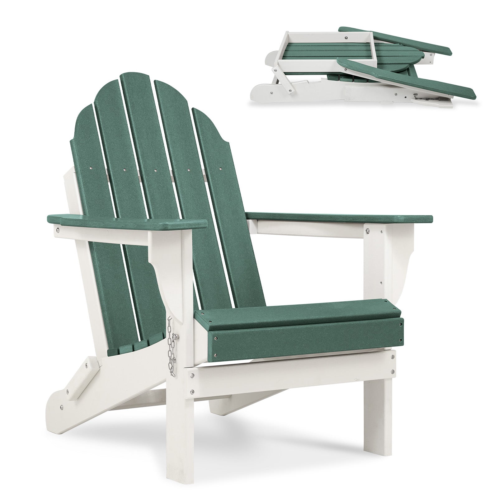 32(L)x22(W)x37(H) inch Folding Adirondack Chair - Aoodor
